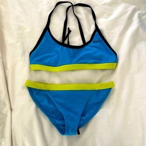 Roka Two Piece Swim Suit, Size L top, Size M bottom